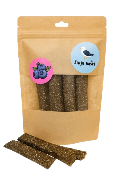 Suņu kārumi ar mellenēm