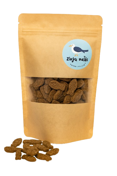 Kārumi suņiem - mini zivju cepumi