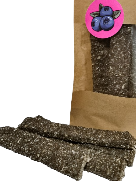 Suņu gardumi ar mellenēm