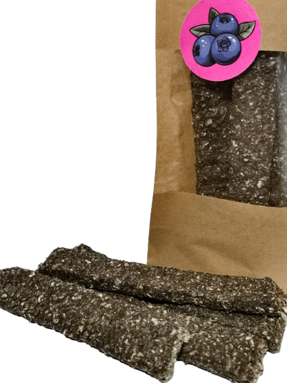 Suņu gardumi ar mellenēm